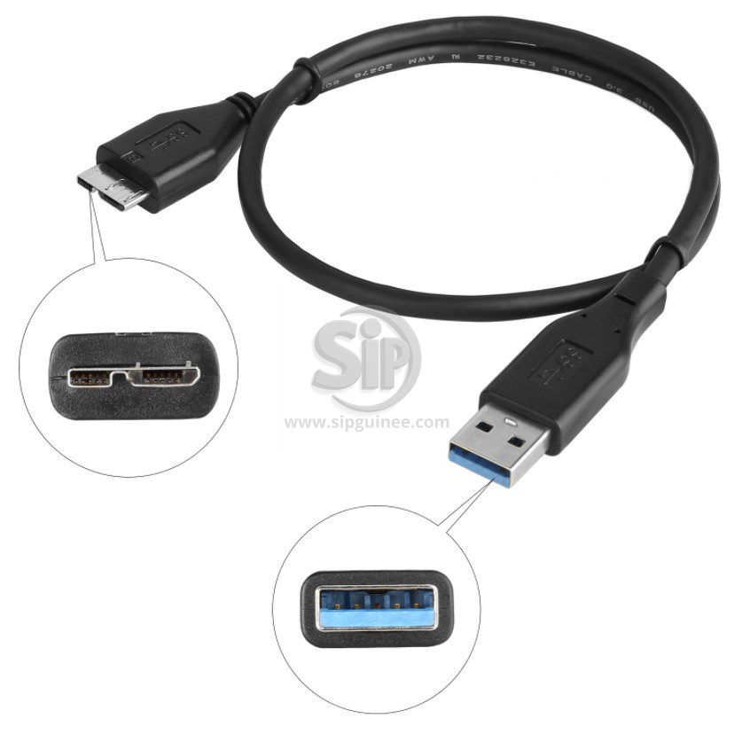 Câble USB 3.0 Micro-B – 80 cm | Transfert rapide pour disques durs externes et périphériques num